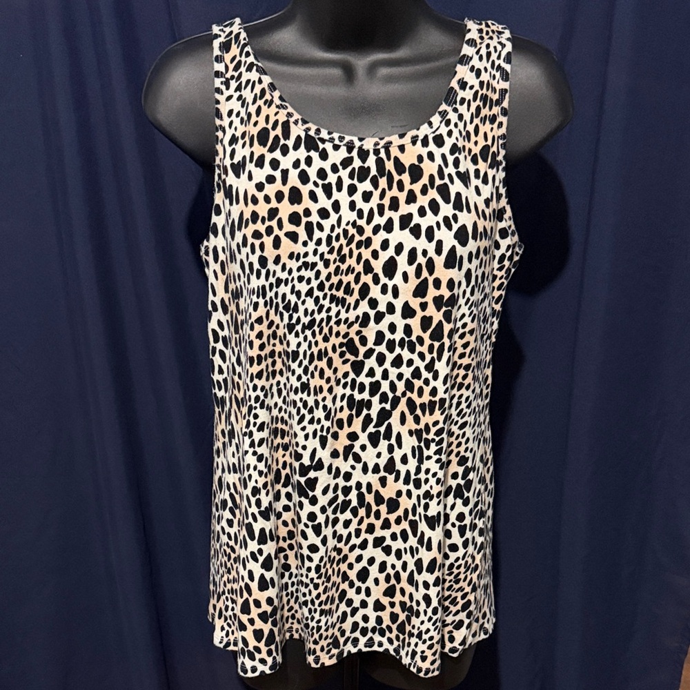 Leopard Print Sleeveless Women's Top
